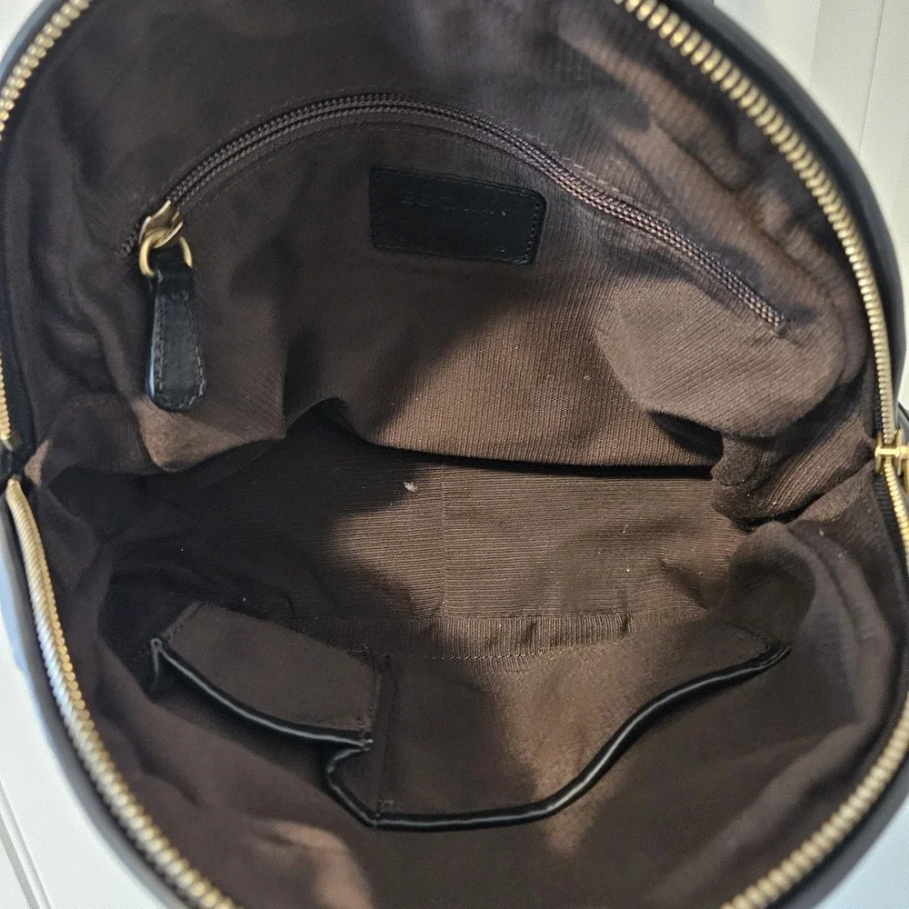Escada Woven Satchel Shoulder Leather Bag Top Handle Gold Hardware Black